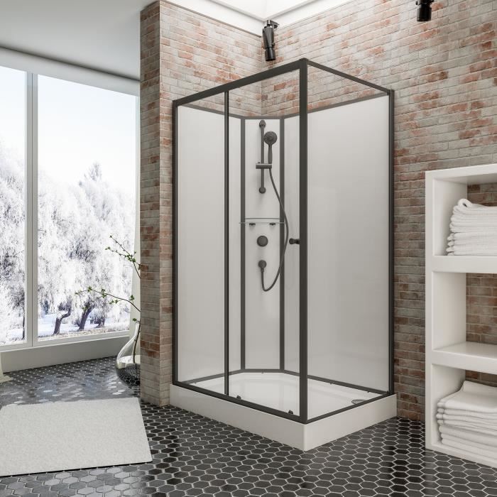 Installation de douche avec cabine intégrale